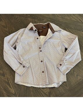 Kids Geometric Button Down Shirt